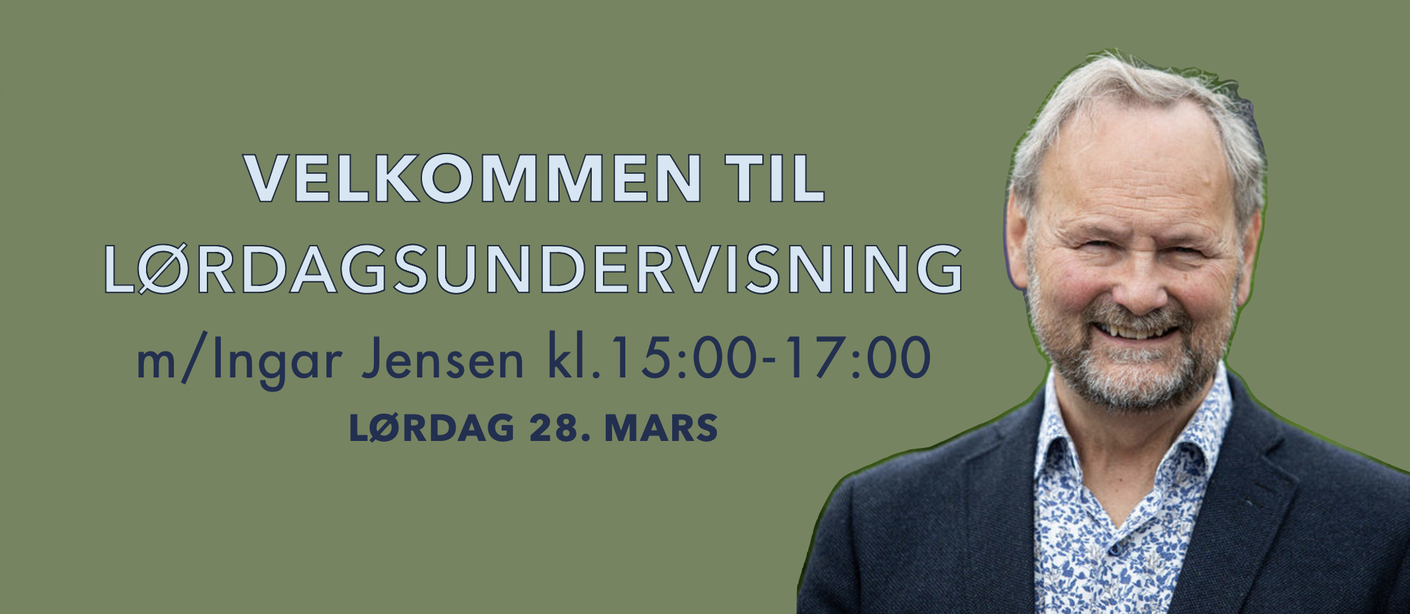 Ingar Jensen lørdag 28.mars kl.15-17 på Evangeliehuset